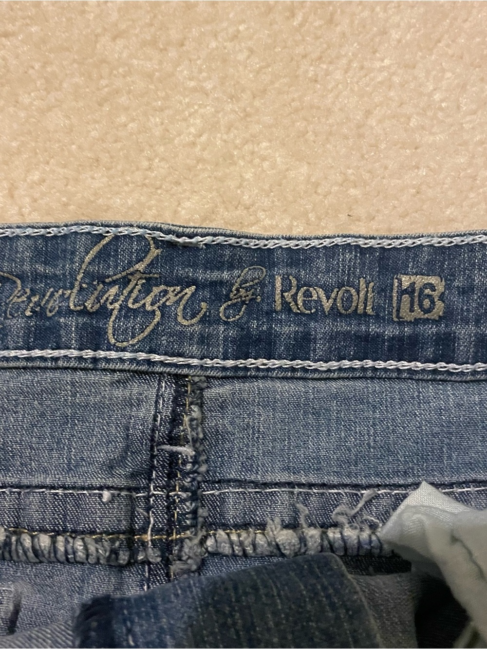 Revolution by Revolt Y2K midi Jean skirt-junior size 16 NWT - Picture 6 of 9